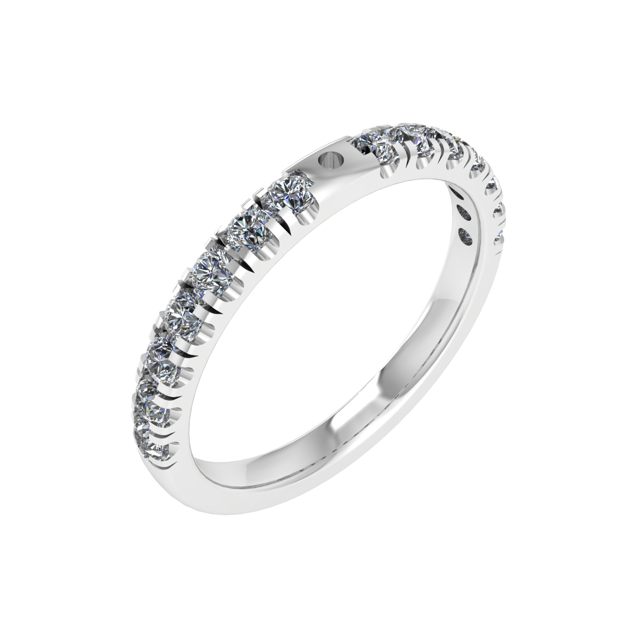 ACCENTED CLASSIC 1 ROW 1.90mm x 1.90mm PEG COMPATIBLE ENGAGEMENT RING